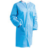 House Brand Lab Coats Sky Blue - MEDIUM 50/Pk. Fluid resistant, Static Free