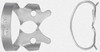 Hu-Friedy Satin Steel #26 Winged Metal Rubber Dam Clamp, Single clamp