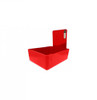 Keystone Red plastic lab work pan, 12/pack. Size: 7â€³ x 5â€³ x 2-1/2â€³