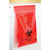 Plasdent Stick-on Red Bio Hazard Waste Bags 9' x 10' 200/Bx. Infectious-waste