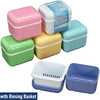 Carebath Acre Sky Blue Denture With Rinsing Basket, box of 12