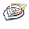 Plasdent Napkin Holders - Yellow Silicon Tubes with Metal Clips, 17.5 inch