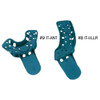 Excellent #8 Upper Left/Lower Right - Perforated, Teal Plastic Impression