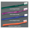 Quala Adult Toothbrushes, Soft 39-tuft bristles, Straight handle with ribbed
