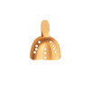 Sani-Trays #3 Perforated Medium Upper Full-Arch Beige Plastic Impression Trays