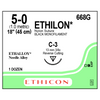 Sutures Ethicon 668G 5/0 Ethilon Mono C-3 5-0 Black 18in Suture 12/Bx
