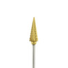 Gold Carbide Burs, Laboratory 82T, Cone, HP, Fine Cut, Each