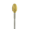 Gold Carbide Burs, Laboratory 52C, Egg, HP, Fine Cut, Each