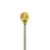 Gold Carbide Burs, Laboratory 52D, Round, HP, Fine Cut, Each