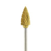 Gold Carbide Burs, Laboratory 63B, Flame, HP, Reg Cut, Each