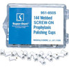 Polishing Cups Screw On, Webbed, White, 144/Pkg, Medium, Latex