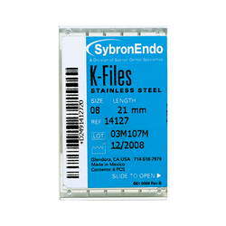 K-Files 21mm 6/Pk Sizes 45-80 (SybronEndo)