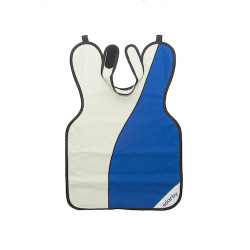 Adult Style 24 X-Ray Aprons Blue and Beige, 0.3 mm Vinyl, w/ collar, Two Tone