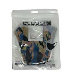 The Life Mask, 1pc, Non-medical, Blue, Black, and Brown Camouflage - Overstock