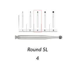 SS White Carbide Burs. FG-4-SL Round. 5 pcs.