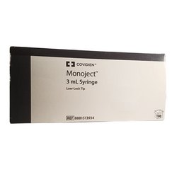 Monoject Luer Lock Syringe 3ml (100/Pk)