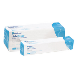 SafeBasics All Gauze Cotton Sponges, 4x4, 8 Ply, 4000/Case