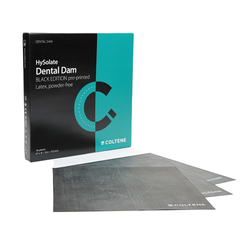 HySolate Latex Dental Dam Black printed medium 6x6, 36 pcs