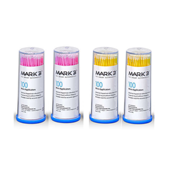 Disposable Micro Applicators Fine Assorted  Colors 1.5mm (Yellow, Pink) 400/bx.