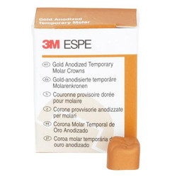 Unitek Gold Anodized Crowns Size 2 1st LRM Replacement Crowns 5/Box