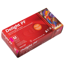 Delight Vinyl Powder Free Gloves 100/Box