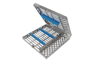 Sterilization Cassette for 10 Instruments, With Adjustable Accessory Area - 202x195x30 MM, Detachable