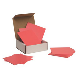 Base Plate Material, Pink Styrene, 5" x 5" Sheets, .060" Thickness