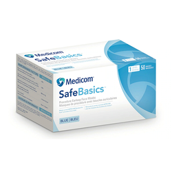 Medicom Safe Basic ASTM Level 1 Ear Loop Blue Mask 50/Box