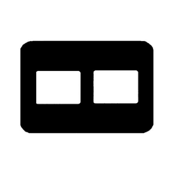 AdaMount #2 Film - 2 Windows 602A, Black, 100/Pk