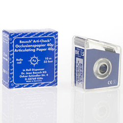 Bausch Arti-Check Micro-Thin .0016' (40 microns) BLUE Articulating Paper, 22 mm