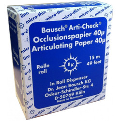 Bausch Arti-Check Micro-Thin .0016' (40 microns) BLUE Articulating Paper, 16 mm