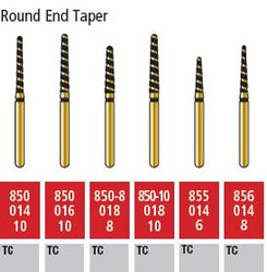 Alpen Turbo Cut FG #856.014 Supercoarse Grit, Round End Taper Turbo Cut Diamond