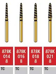 Alpen Turbo Cut FG #878K.014 Supercoarse Grit, Curettage Turbo Cut Diamond Bur