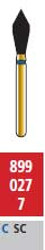 Alpen FG #889.027 Coarse Grit, Pointed Football Diamond Bur. Package of 5 Burs