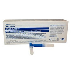 Monoject #400 30 gauge X-Short (.50') BLUE plastic hub, 1000/case