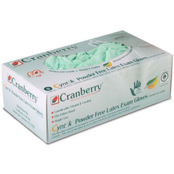 Cyntek PF Latex Gloves: Large, Powder-Free 100/Bx. Non-Sterile, Micro-Textured