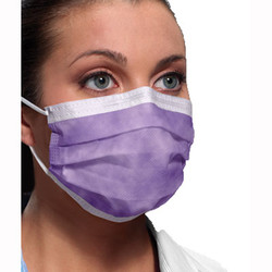 Procedural Ear-Loop Face Mask - LAVENDER 50/Bx. Fluid Resistant Outer and Inner