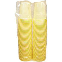 Crosstex Yellow 5 oz. Plastic Cups, Case of 1000