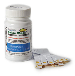 DentaPure Iodine Test strips, bottle of 50 strips