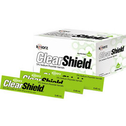 Kolorz ClearShield Varnish - Caramel 200/Pk. 5% Sodium Fluoride Varnish goes on