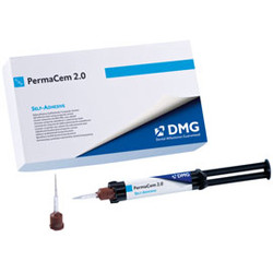 PermaCem 2.0 Luting Cement - A2 Universal Shade. 1 - 9 gm Smartmix Syringe, 15