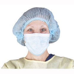 Dukal Bouffant Cap, Accordion Style, Blue, 24', 100/Pk. Made of Spunbonded