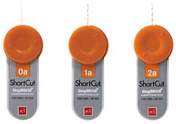 GingiBraid ShortCut 2A #2 medium braided yarn retraction cord with aluminum