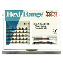 Flexi-Flange Red #1 Stainless Steel Post Economy Refill: 30 serrated posts