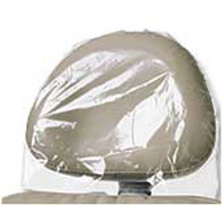 Brixton 10' x 14.50' Clear Plastic Headrest Cover, Box of 250 Covers
