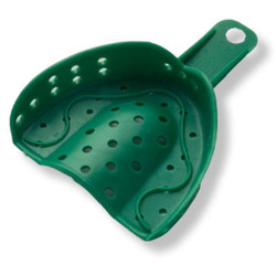 COE Spacer Trays #4D Medium Green Perforated Upper Full-Arch Plastic Impression