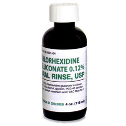 House Brand 0.12% Chlorhexidine Gluconate Oral Rinse, 4 oz. Bottle. Case of 48