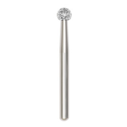 House Brand FG 801.023 Coarse, Round Diamond Burs, Pack of 20 Burs