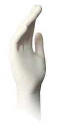 House Brand Latex glove: X-SMALL Powder-Free,Non-Sterile. Box of 100