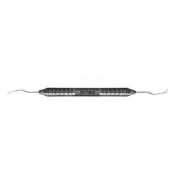 Hu-Friedy #11/12 double end explorer with #6 Satin Steel Handle